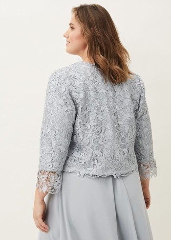 Phase Eight Luisa Lace Occasion Jackets White USA | 7982536-LV